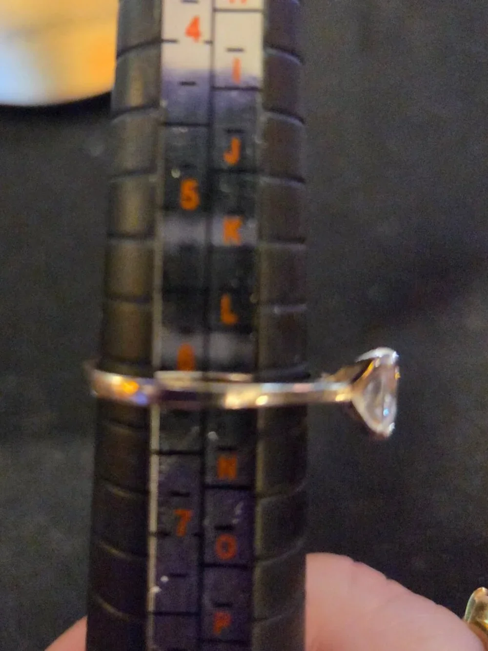 Vintage Sterling Solitaire CZ Ring inscribed GM 925 CN GORGEOUS! LQQK!